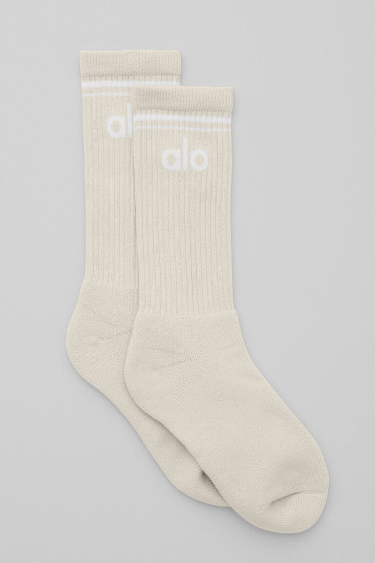 Носки Alo Yoga Unisex Throwback Sock «Bone» Унисекс