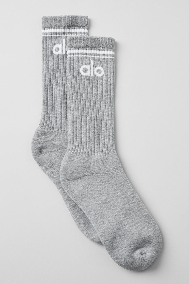 Носки Alo Yoga Unisex Throwback Sock «Athletic Grey» Унисекс