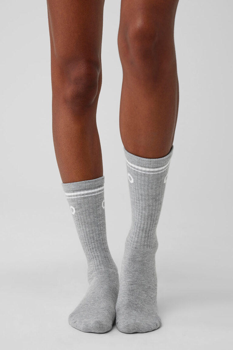 Носки Alo Yoga Unisex Throwback Sock «Athletic Grey» Унисекс