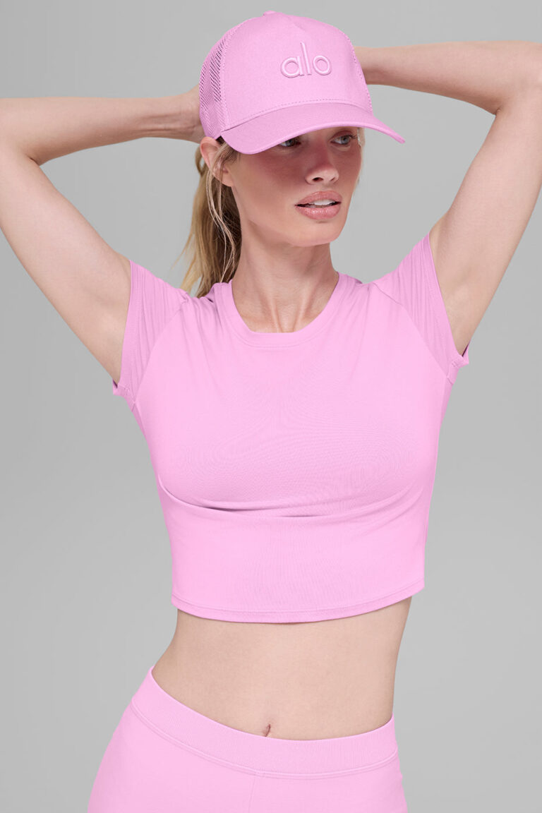 Кепка Alo Yoga District Trucker Hat «Candy Heart Pink» Унисекс