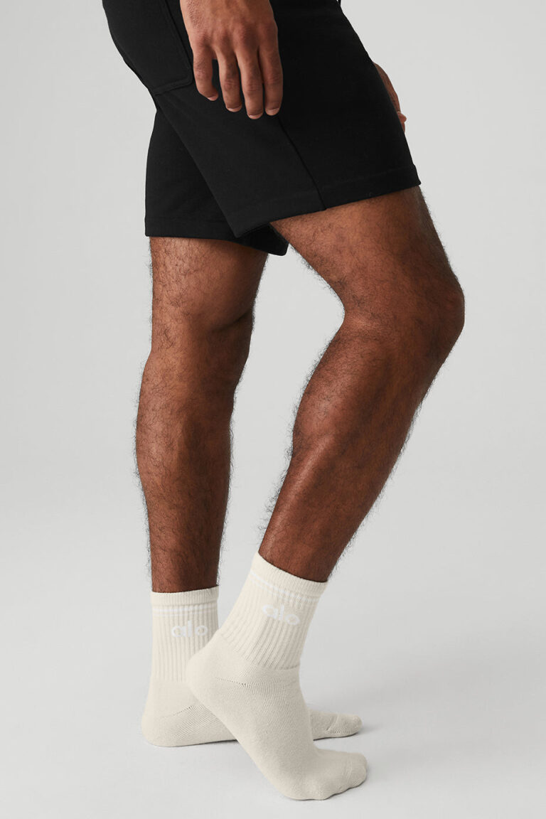Носки Alo Yoga Unisex Half-Crew Throwback Sock «Bone» Унисекс