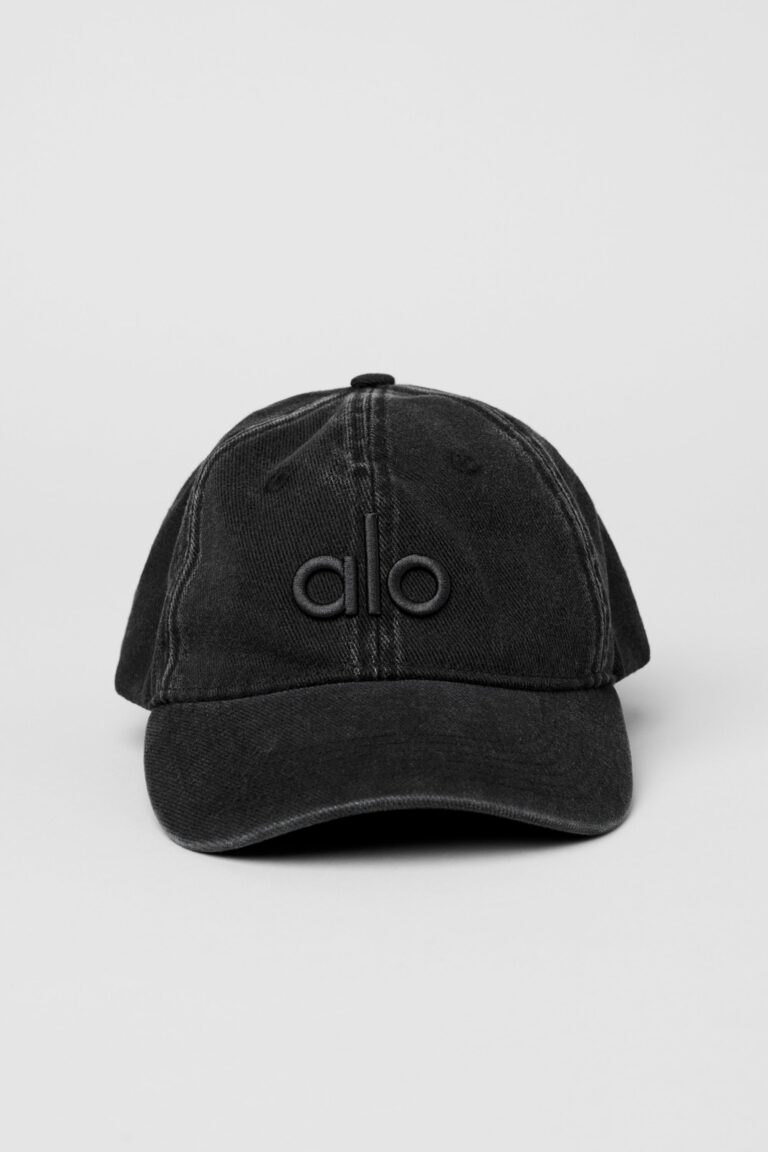 Кепка Alo Yoga Washed Off-Duty Cap «Vintage Black» Унисекс
