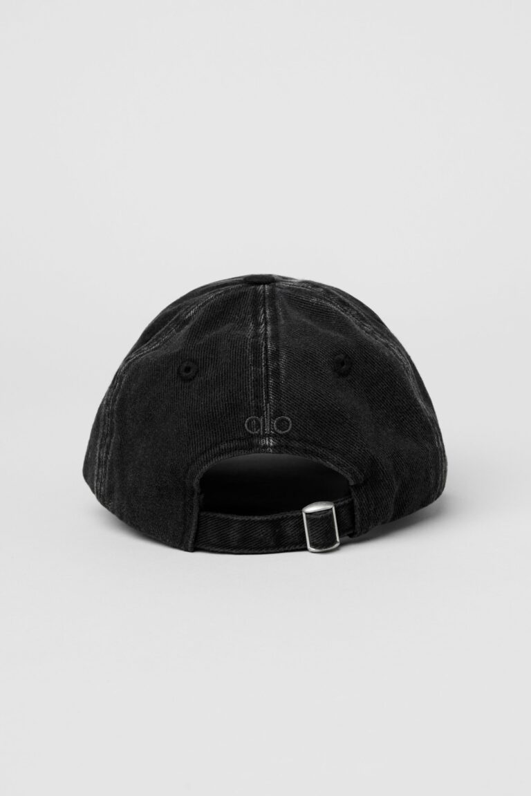Кепка Alo Yoga Washed Off-Duty Cap «Vintage Black» Унисекс