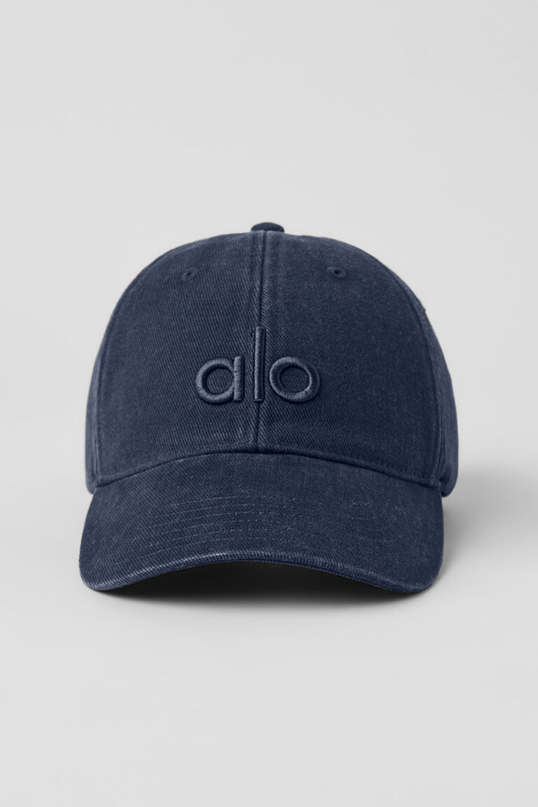 Кепка Alo Yoga Washed Off-Duty Cap «Vintage Navy» Унисекс