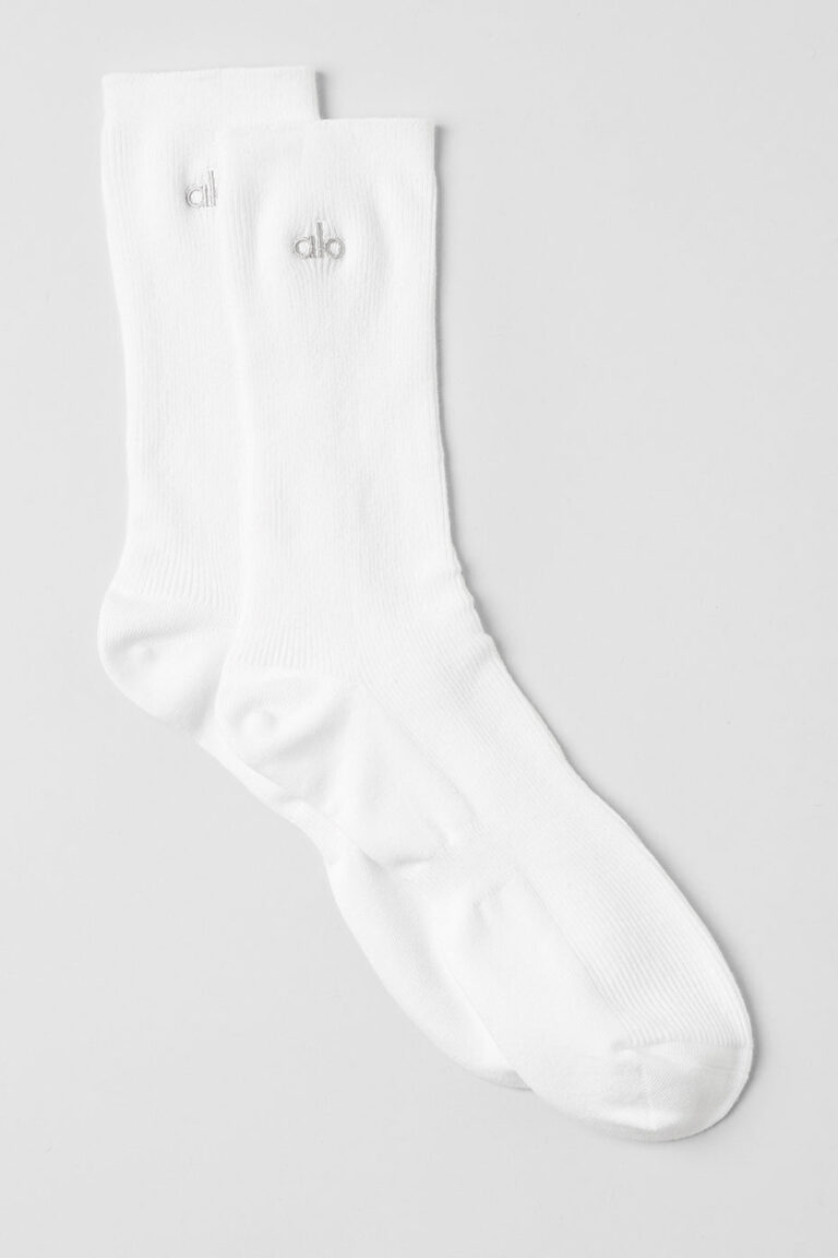 Носки Alo Yoga Unisex Half-Crew Understated Sock «White» Унисекс