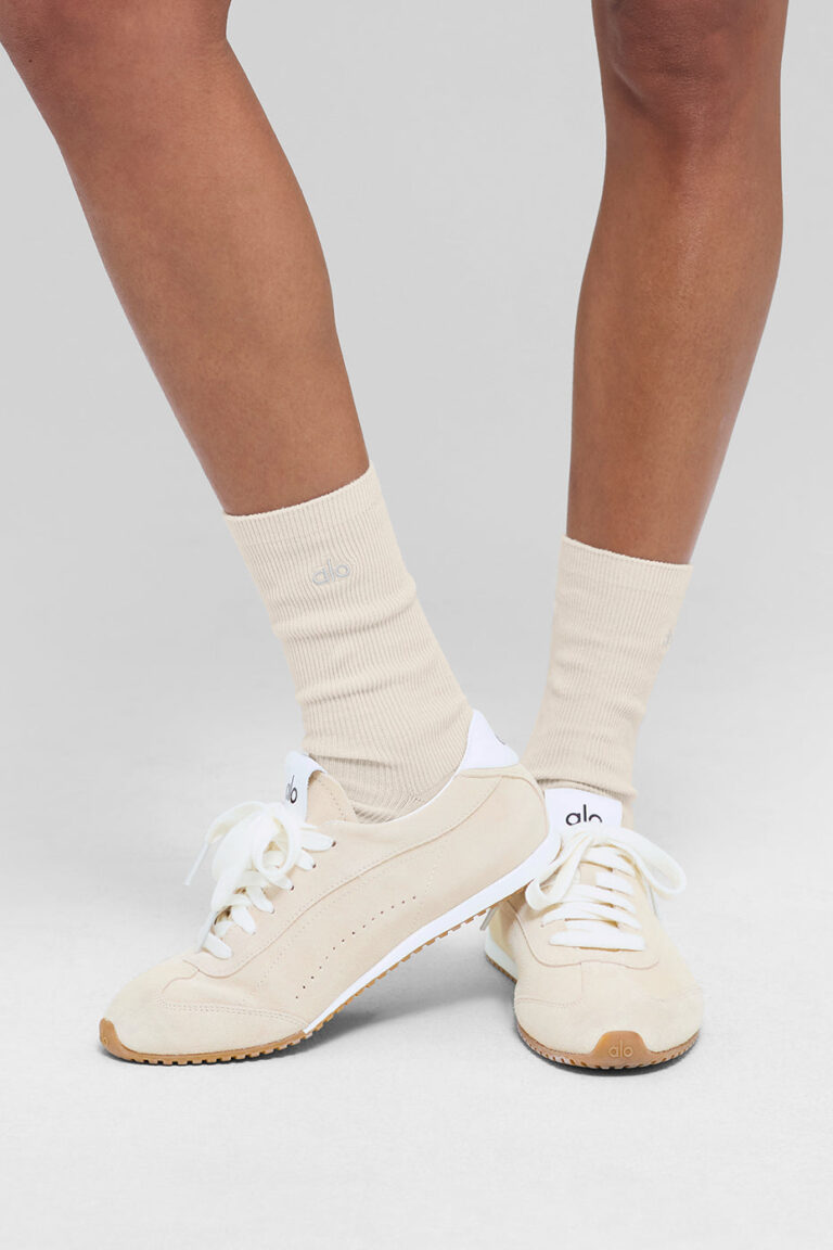 Носки Alo Yoga Unisex Half-Crew Understated Sock «Bone» Унисекс
