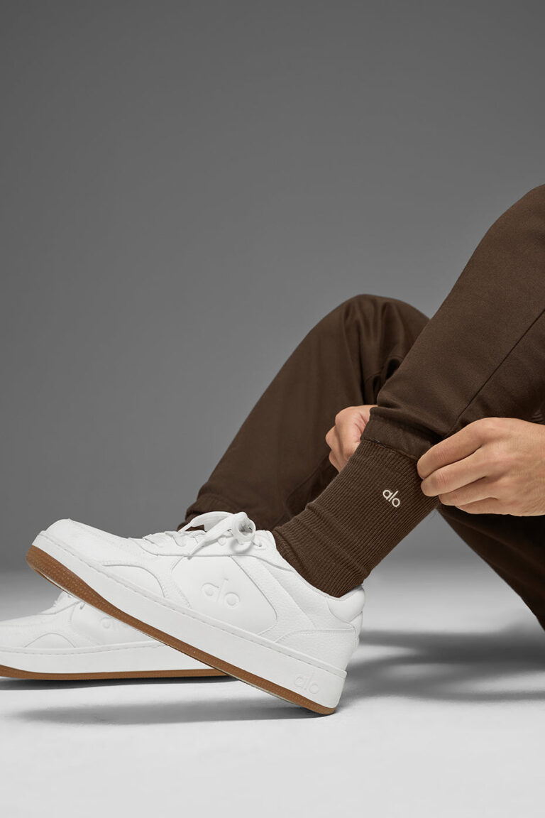 Носки Alo Yoga Unisex Half-Crew Understated Sock «Espresso» Унисекс