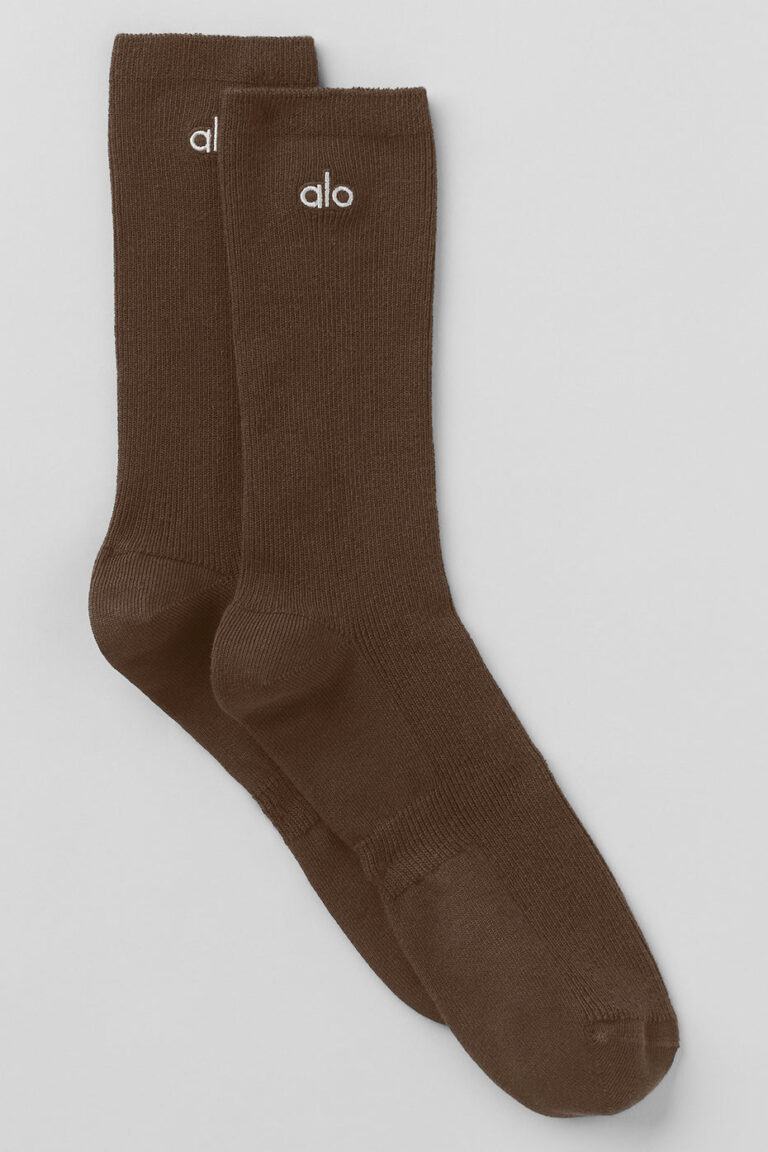 Носки Alo Yoga Unisex Half-Crew Understated Sock «Espresso» Унисекс