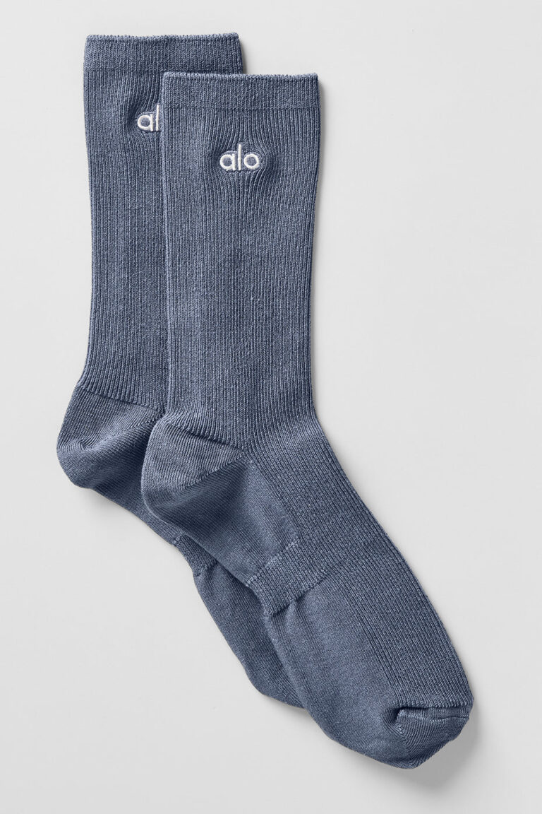 Носки Alo Yoga Unisex Half-Crew Understated Sock «Bluestone» Унисекс