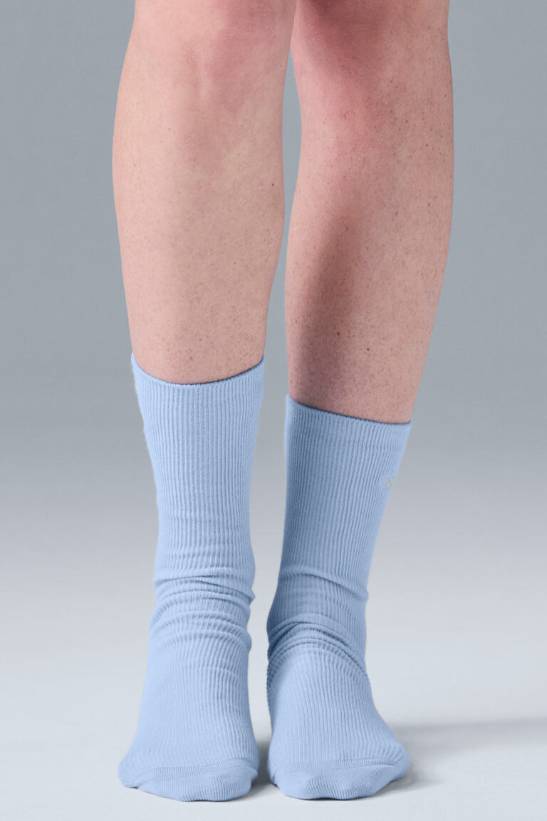 Носки Alo Yoga Unisex Half-Crew Understated Sock «Seashell Blue» Унисекс