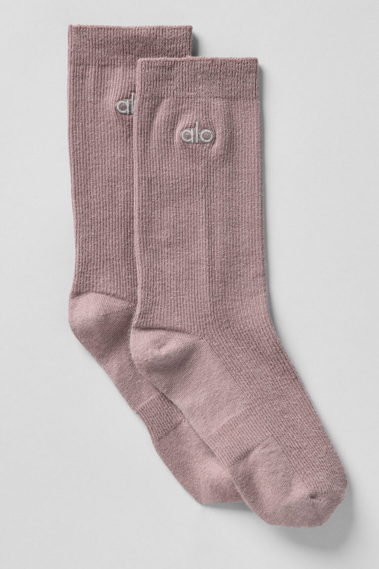 Носки Alo Yoga Unisex Half-Crew Understated Sock «Mushroom» Унисекс