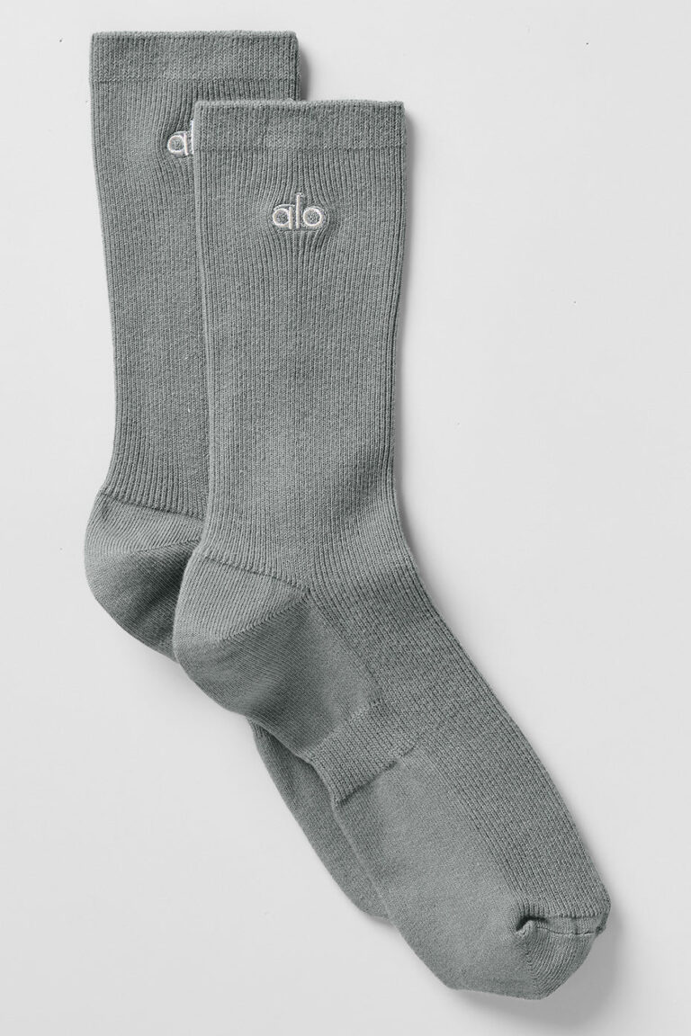 Носки Alo Yoga Unisex Half-Crew Understated Sock «Lunar Grey» Унисекс