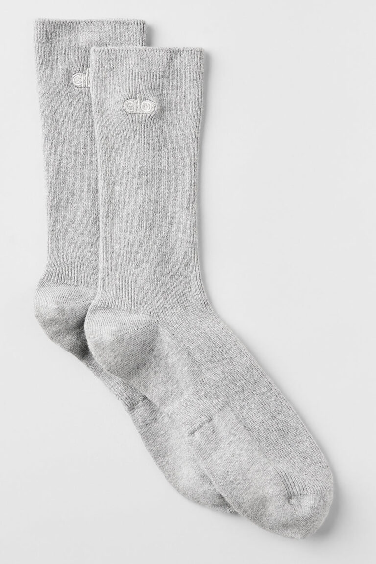 Носки Alo Yoga Unisex Half-Crew Understated Sock «Athletic Grey» Унисекс
