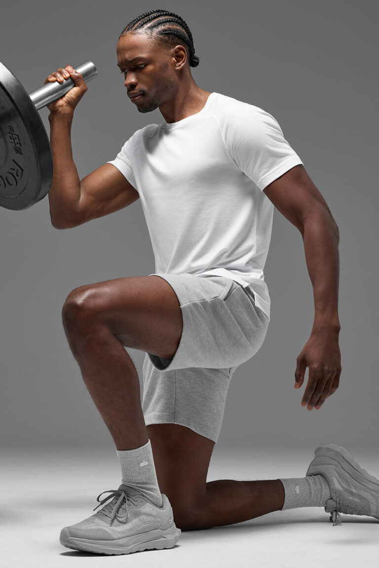 Носки Alo Yoga Unisex Half-Crew Understated Sock «Athletic Grey» Унисекс
