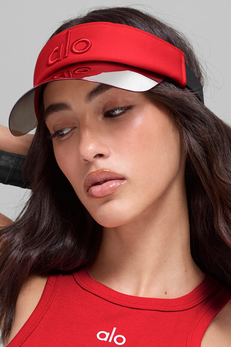 Козырёк Alo Yoga Airlift Solar Visor «Bright Red» Унисекс