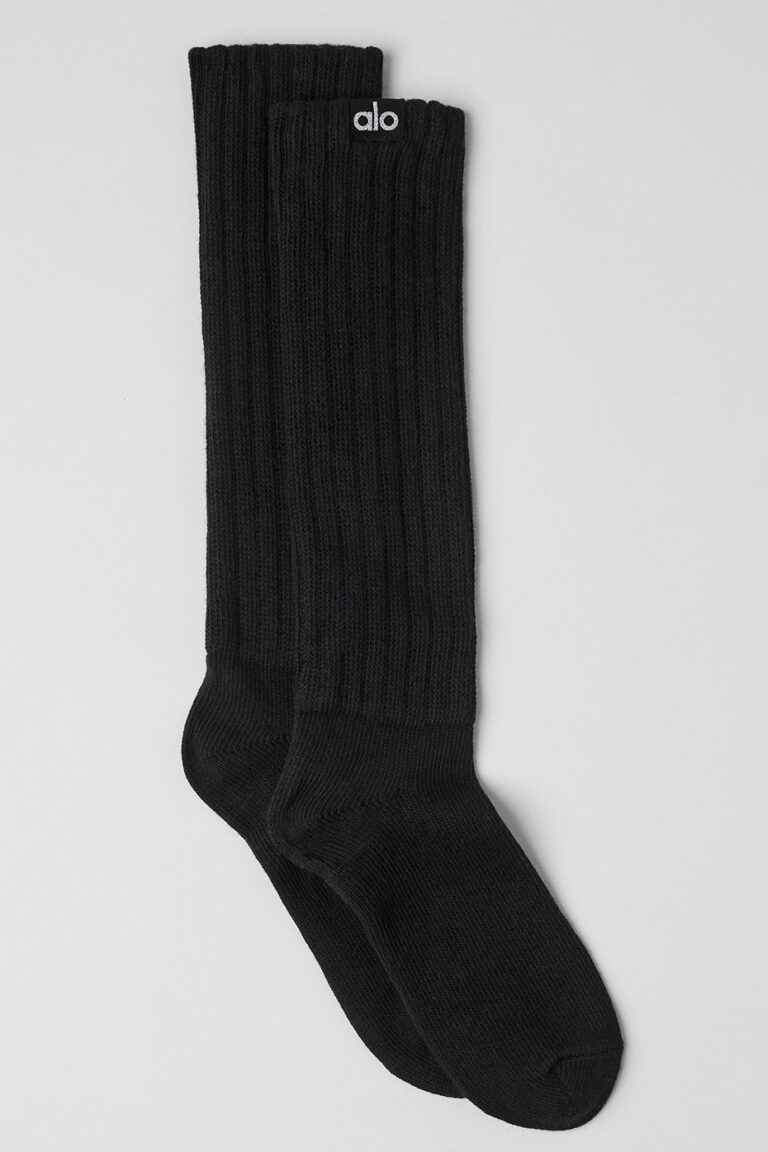 Носки Alo Yoga Unisex Scrunch Sock «Black» Унисекс