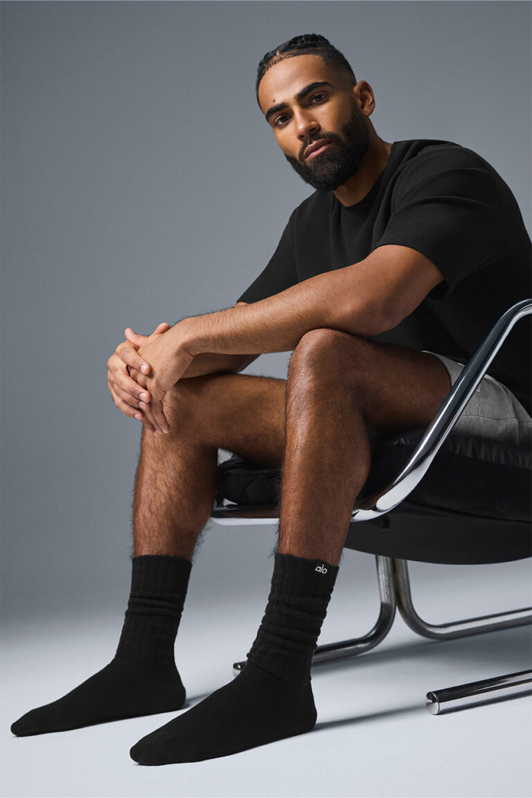 Носки Alo Yoga Unisex Scrunch Sock «Black» Унисекс