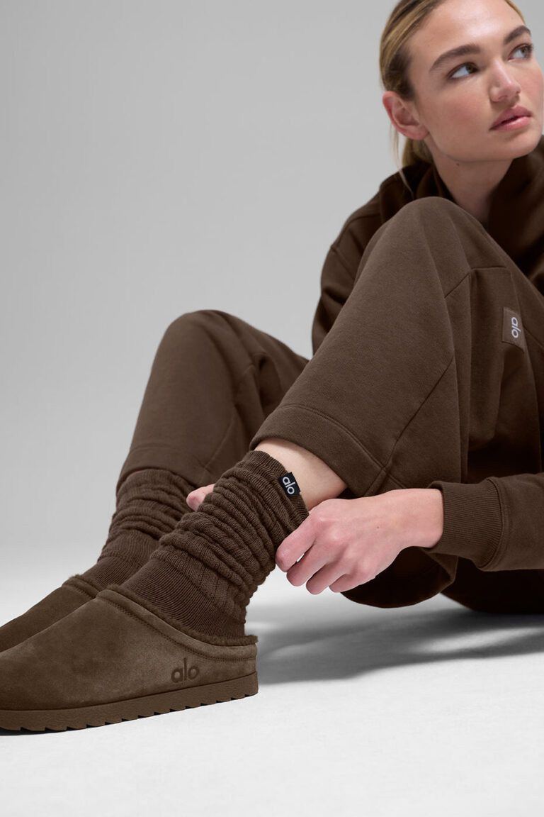 Носки Alo Yoga Unisex Scrunch Sock «Espresso» Унисекс