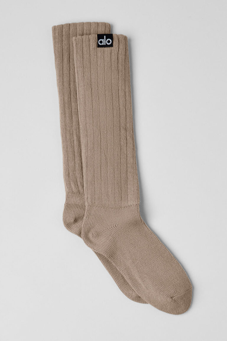 Носки Alo Yoga Unisex Scrunch Sock «Gravel» Унисекс