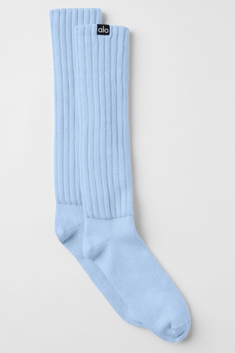 Носки Alo Yoga Unisex Scrunch Sock «Seashell Blue» Унисекс