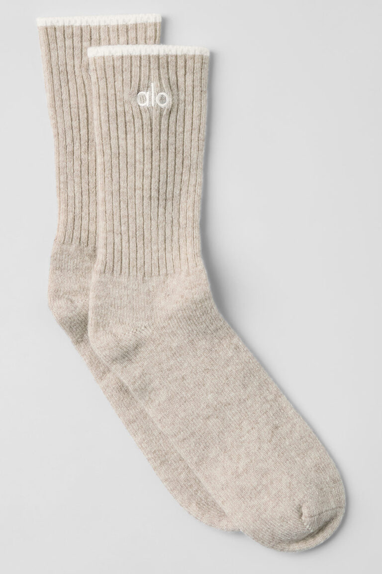 Носки Alo Yoga Unisex Wool Cashmere Light Frosted Sock «Winter Latte» Унисекс