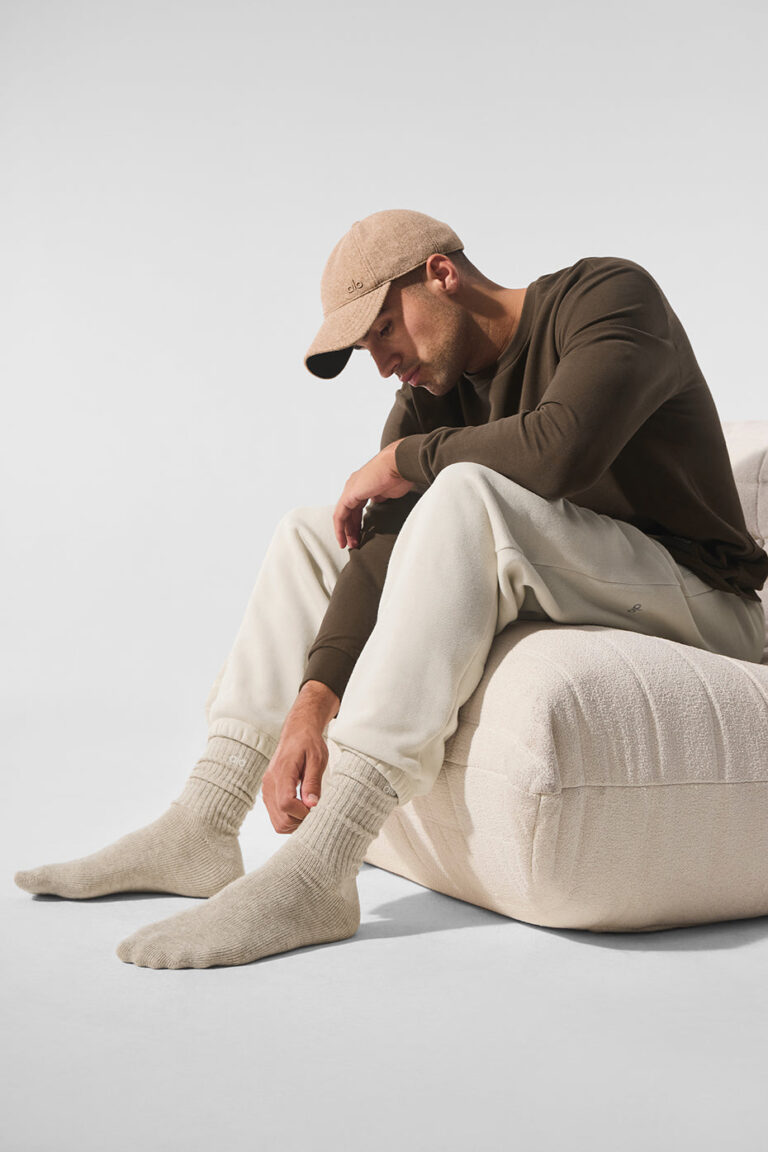 Носки Alo Yoga Unisex Wool Cashmere Light Frosted Sock «Winter Latte» Унисекс