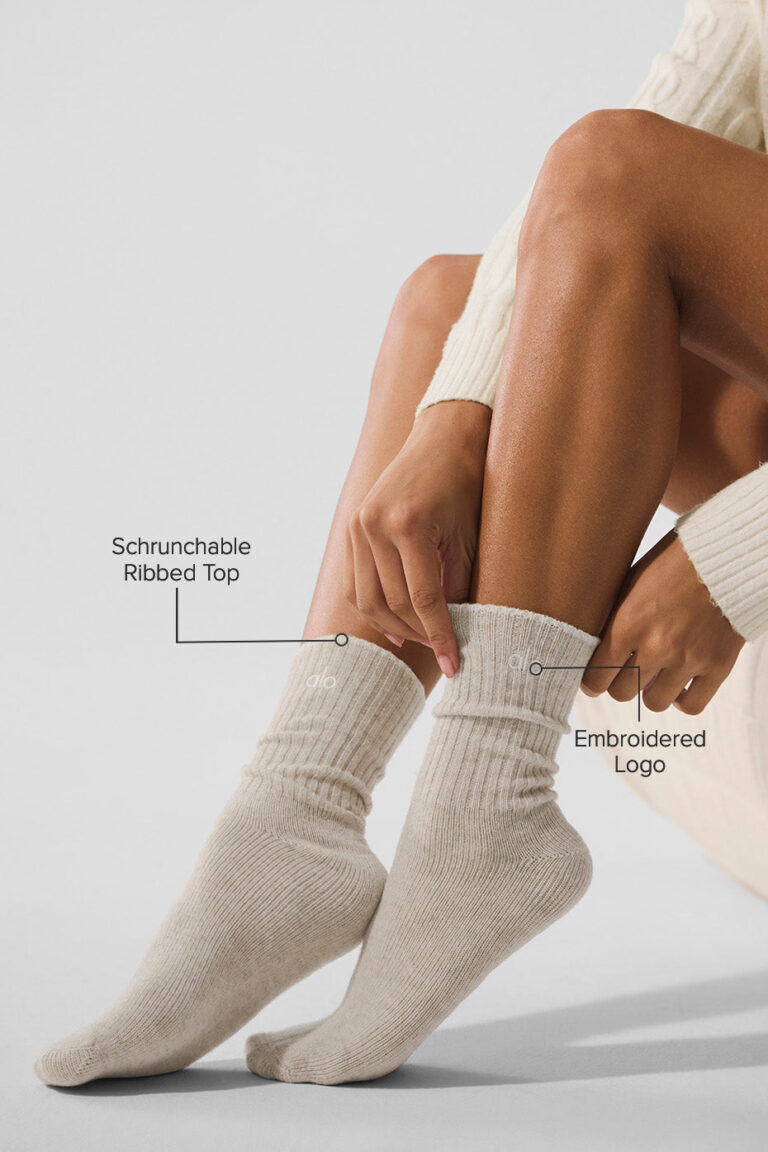Носки Alo Yoga Unisex Wool Cashmere Light Frosted Sock «Winter Latte» Унисекс