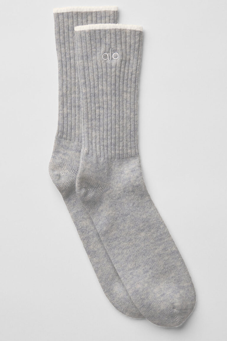 Носки Alo Yoga Unisex Wool Cashmere Light Frosted Sock «Light Heather Grey» Унисекс