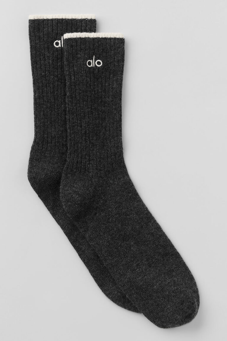 Носки Alo Yoga Unisex Wool Cashmere Light Frosted Sock «Dark Slate Grey» Унисекс