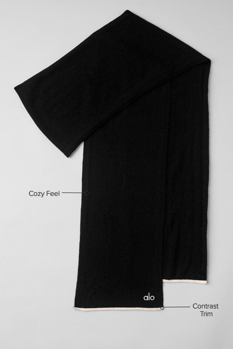 Шарф Alo Yoga Cashmere Light Frosted Scarf «Black» Унисекс
