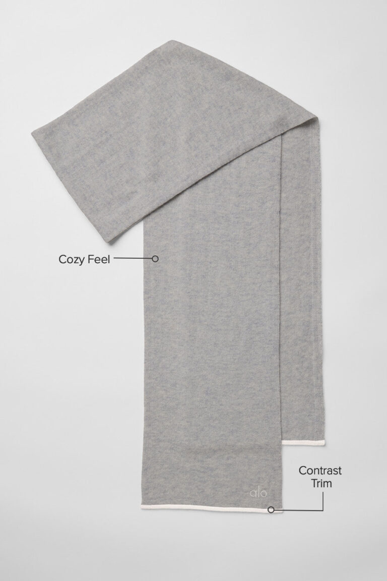Шарф Alo Yoga Cashmere Light Frosted Scarf «Light Heather Grey» Унисекс