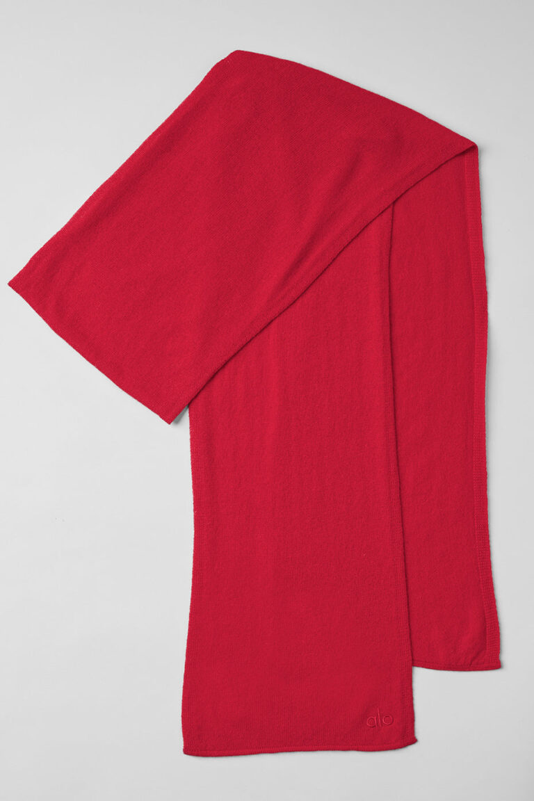 Шарф Alo Yoga Cashmere Light Frosted Scarf «Red Ribbon» Унисекс