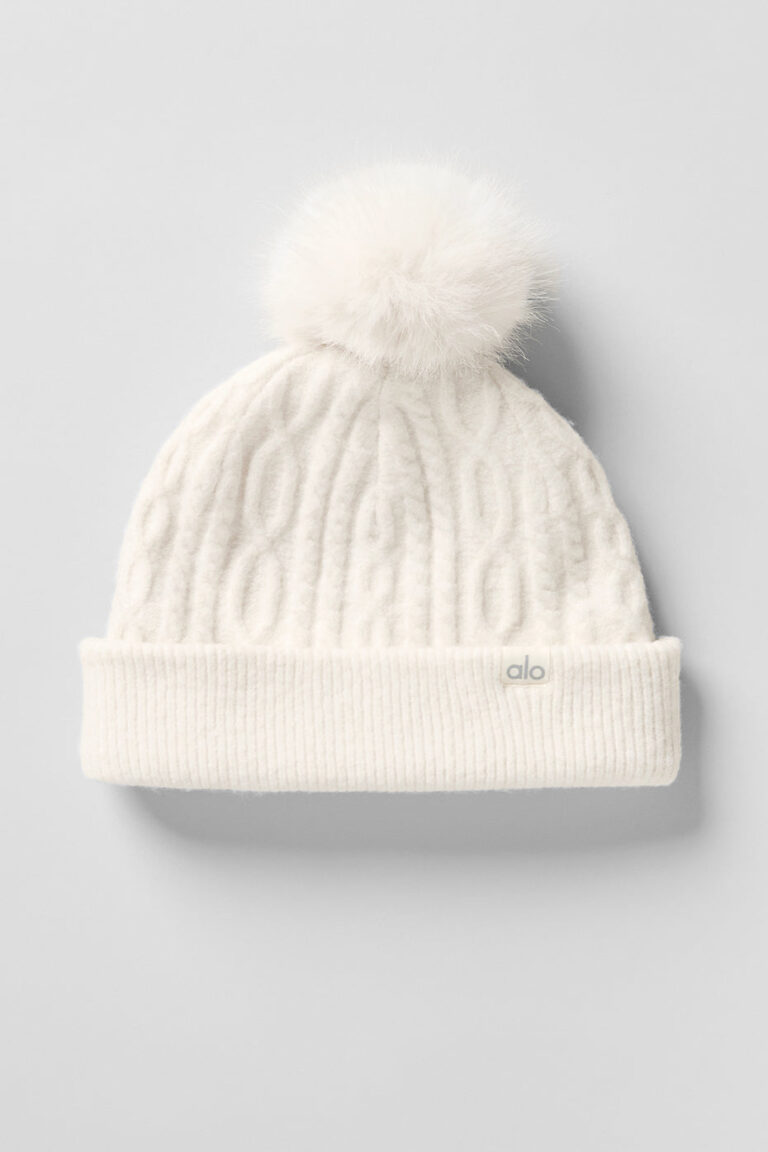 Шапка Alo Yoga Cable Knit Winter Bliss Beanie «Ivory» Унисекс