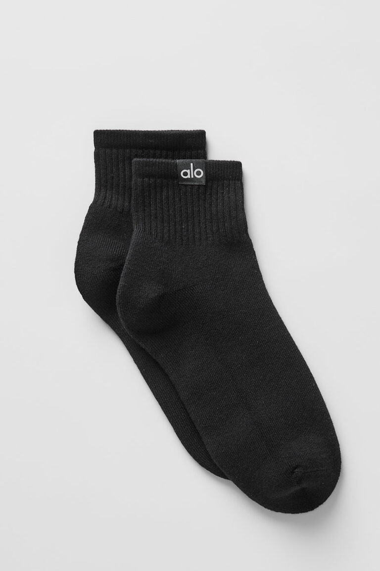 Носки Alo Yoga Quarter Crew Street Sock «Black» Унисекс