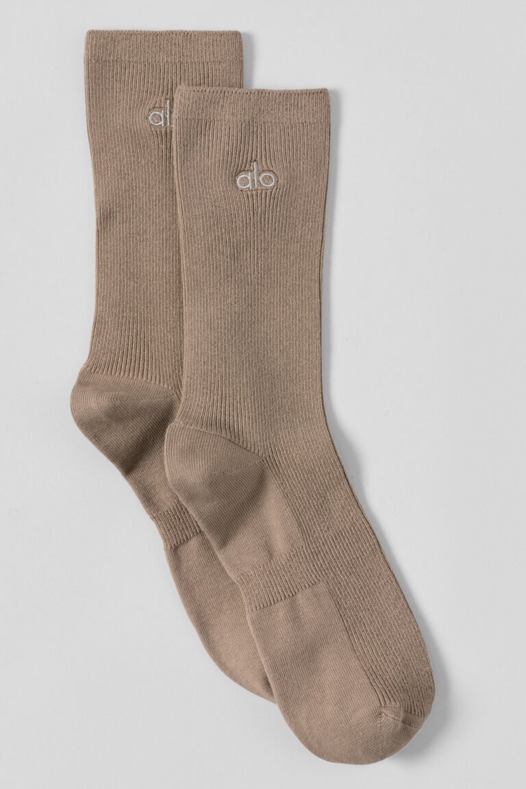 Носки Alo Yoga Unisex Half-Crew Understated Sock «Gravel» Унисекс