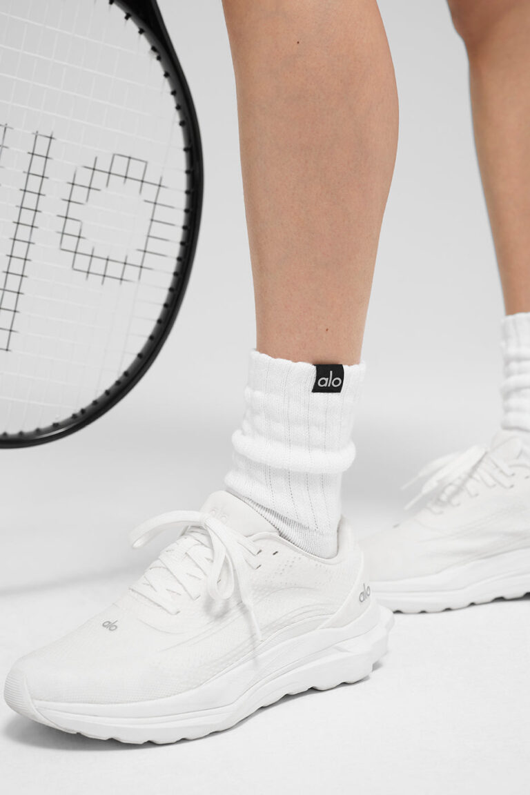 Носки Alo Yoga Unisex Half-Crew Scrunch Sock «White» Унисекс