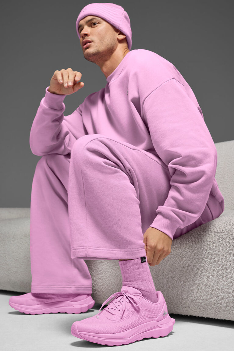 Носки Alo Yoga Unisex Half-Crew Scrunch Sock «Candy Heart Pink» Унисекс