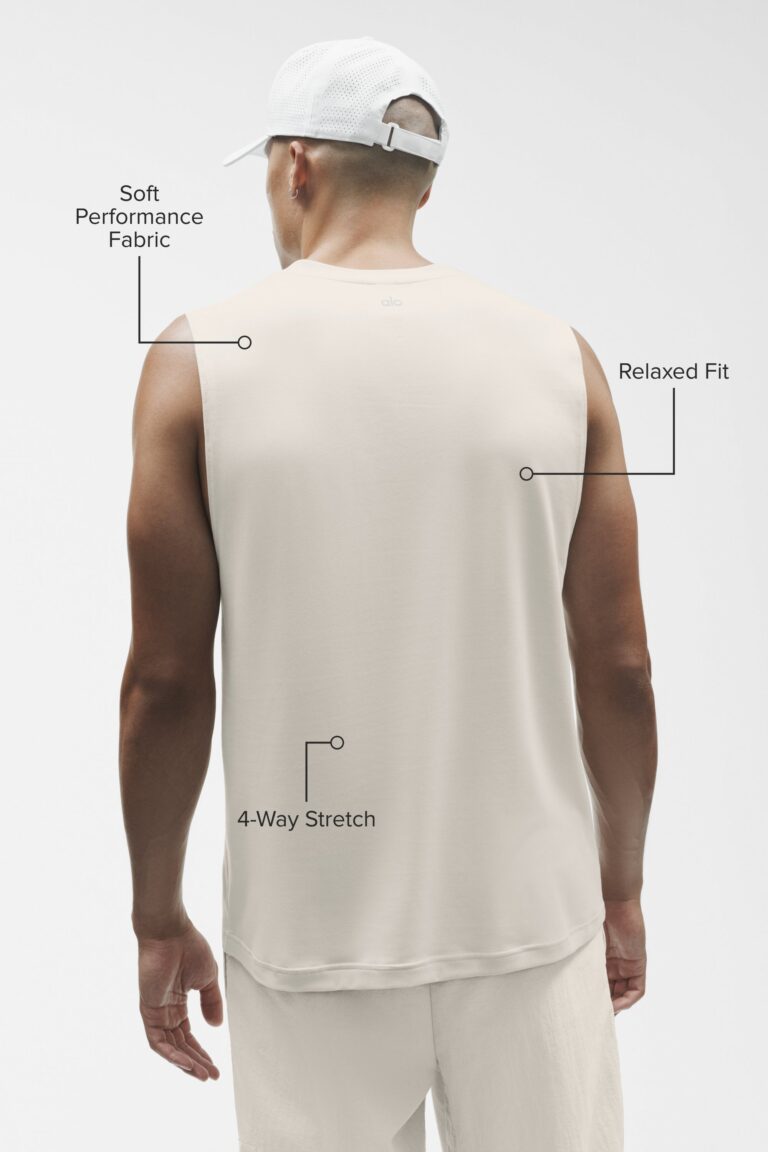 Майка Alo Yoga Conquer Muscle Tank «Bone» Мужская