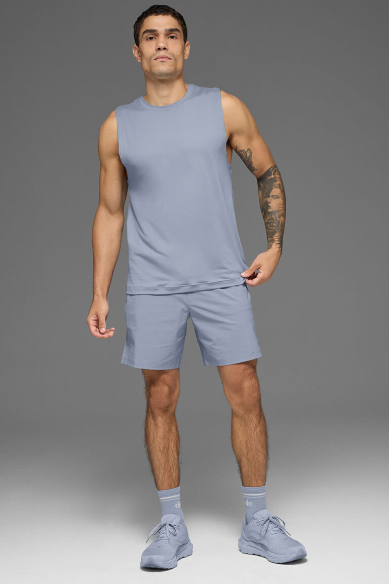 Майка Alo Yoga Conquer Muscle Tank «Winter Frost» Мужская