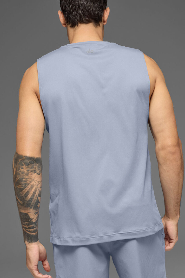 Майка Alo Yoga Conquer Muscle Tank «Winter Frost» Мужская