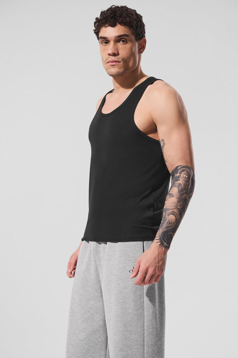 Майка Alo Yoga Everyday Modal Rib Tank «Black» Мужская