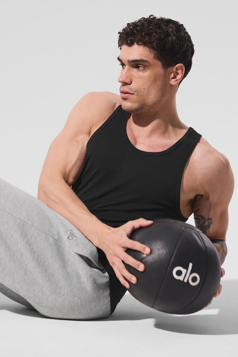 Майка Alo Yoga Everyday Modal Rib Tank «Black» Мужская