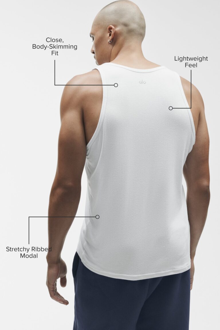 Майка Alo Yoga Everyday Modal Rib Tank «White» Мужская