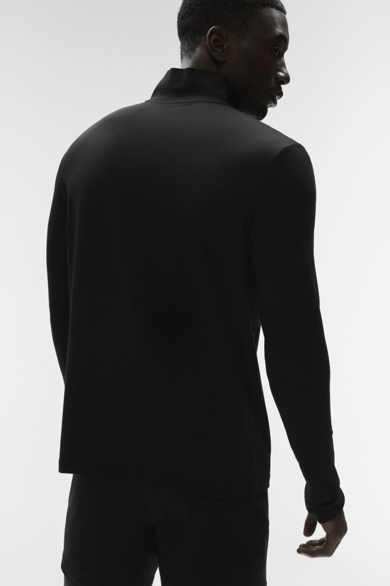 Лонгслив Alo Yoga Conquer 1/4 Zip Reform Long Sleeve «Black» Мужская