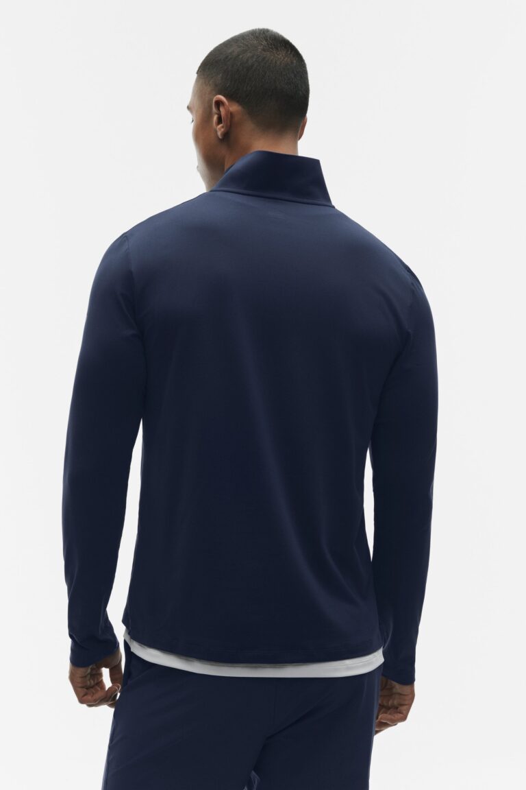 Лонгслив Alo Yoga Conquer 1/4 Zip Reform Long Sleeve «Navy» Мужская