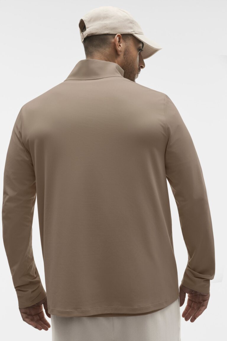 Лонгслив Alo Yoga Conquer 1/4 Zip Reform Long Sleeve «Gravel» Мужская