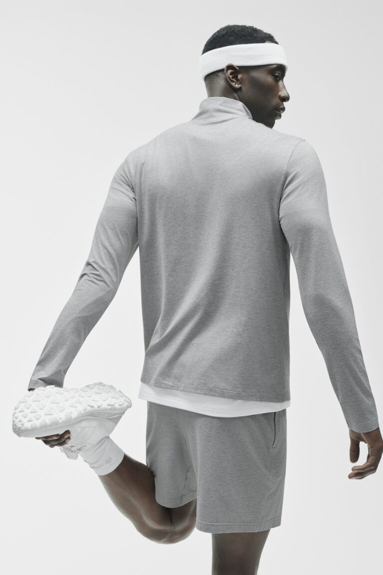Лонгслив Alo Yoga Conquer 1/4 Zip Reform Long Sleeve «Vintage Athletic Heather» Мужская