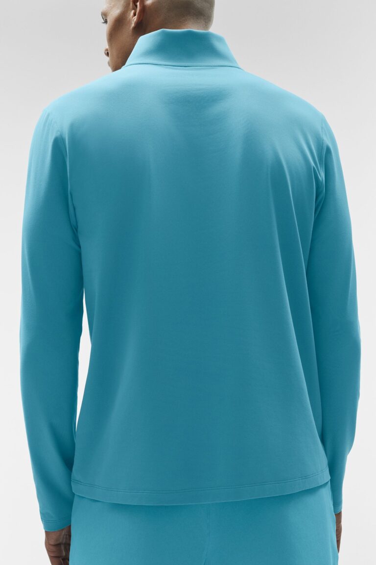 Лонгслив Alo Yoga Conquer 1/4 Zip Reform Long Sleeve «Blue Breeze» Мужская