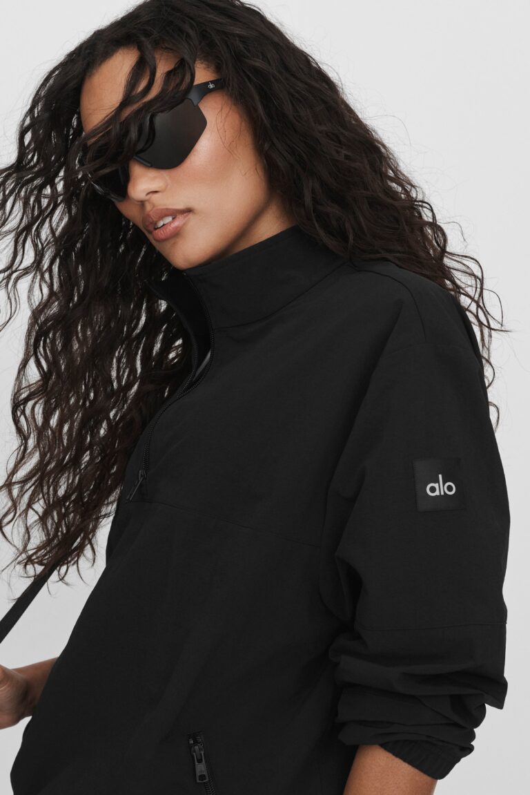 Свитшот Alo Yoga Light Weight Takeaway Track Pullover «Black» Мужская
