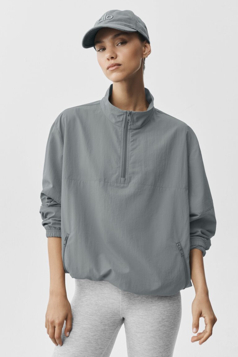 Свитшот Alo Yoga Light Weight Takeaway Track Pullover «Monument» Мужская